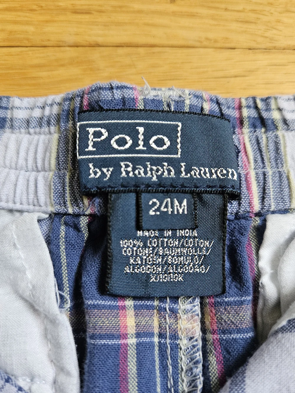 Ralph Lauren Blue Plaid Button-Front Shorts